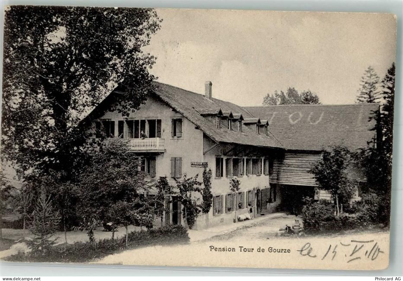 1091 Grandvaux Le Tronchet 1910 Foto AK Pension Tour de Gourze - 13552031
