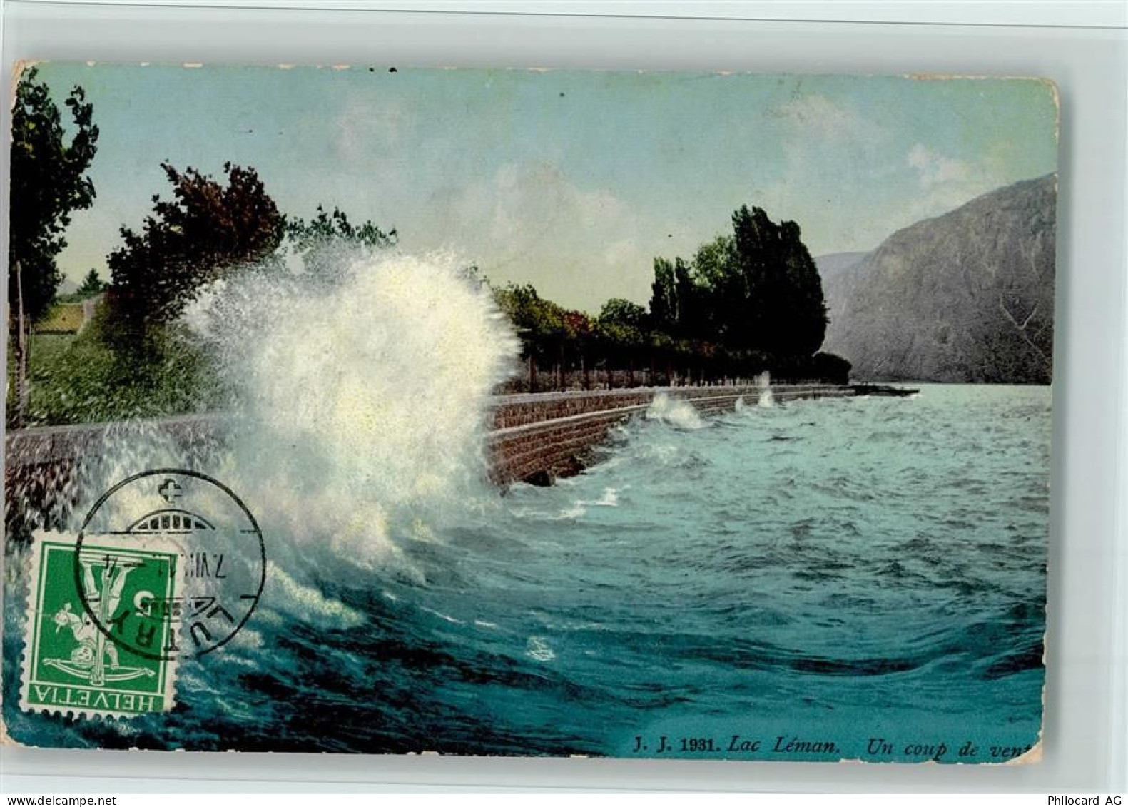 1095 Lutry - Lac Léman Un Coup de Vent - Gischt einer Welle - 12112828