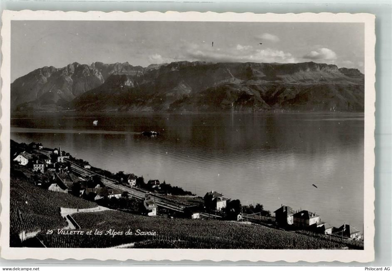 1096 Villette Lavaux 1938 Foto AK Bahnhof Alpes de Savoie - 38194299