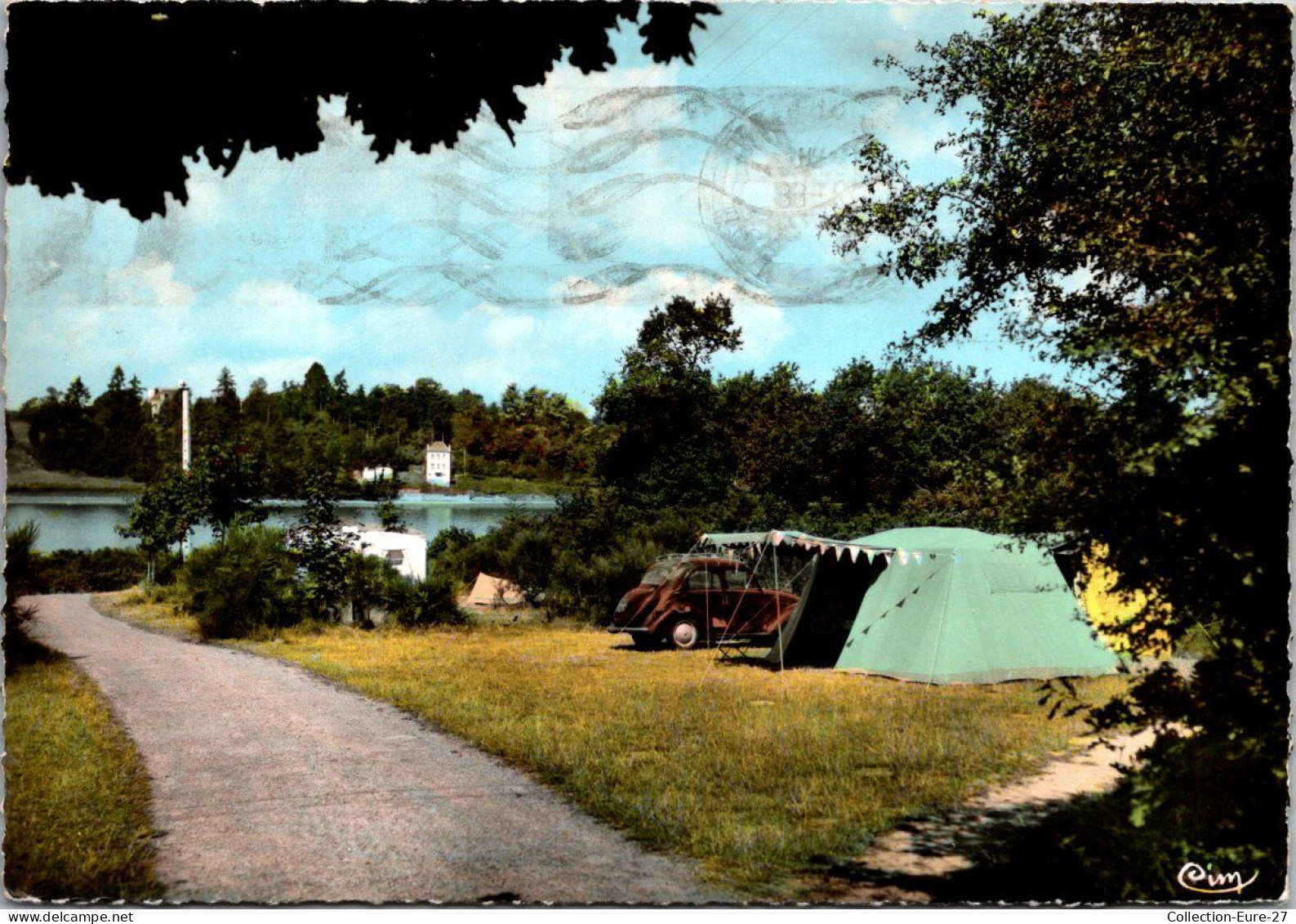 (11/08/25) 22-CPSM JUGON LES LACS - CAMPING - TOILE DE TENTE