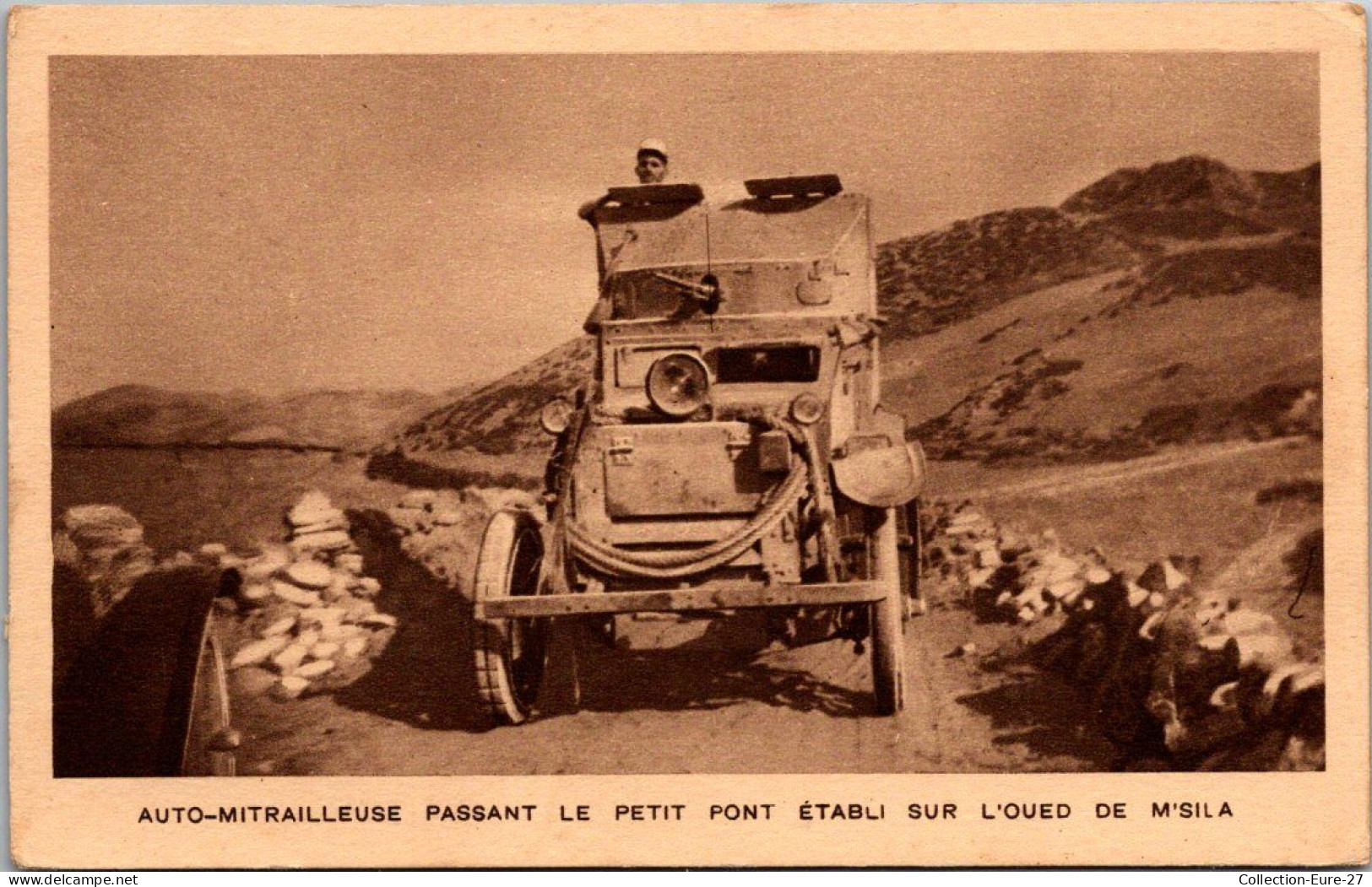 (11/08/25) ALGERIE-CPA M'SILA - AUTO-MITRAILLEUSE - L'OUED DE M'SILA - MILITARIA