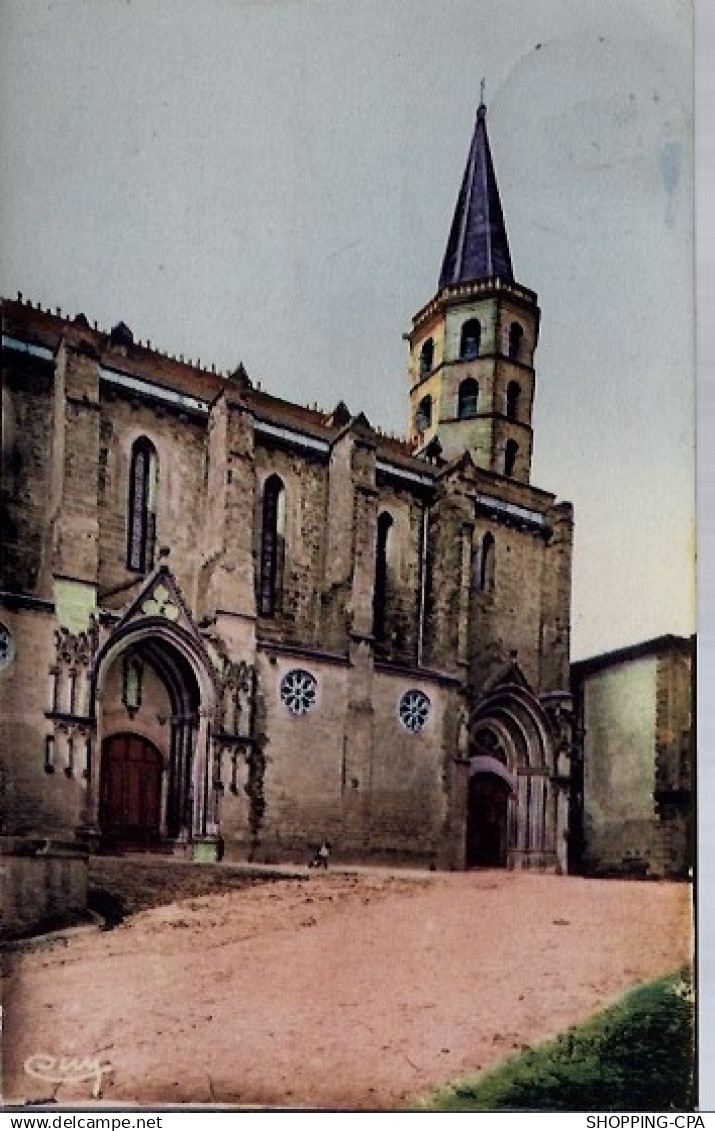 11 - Castelnaudary - L' église St-Michel - Voyagé - Dos divisé...