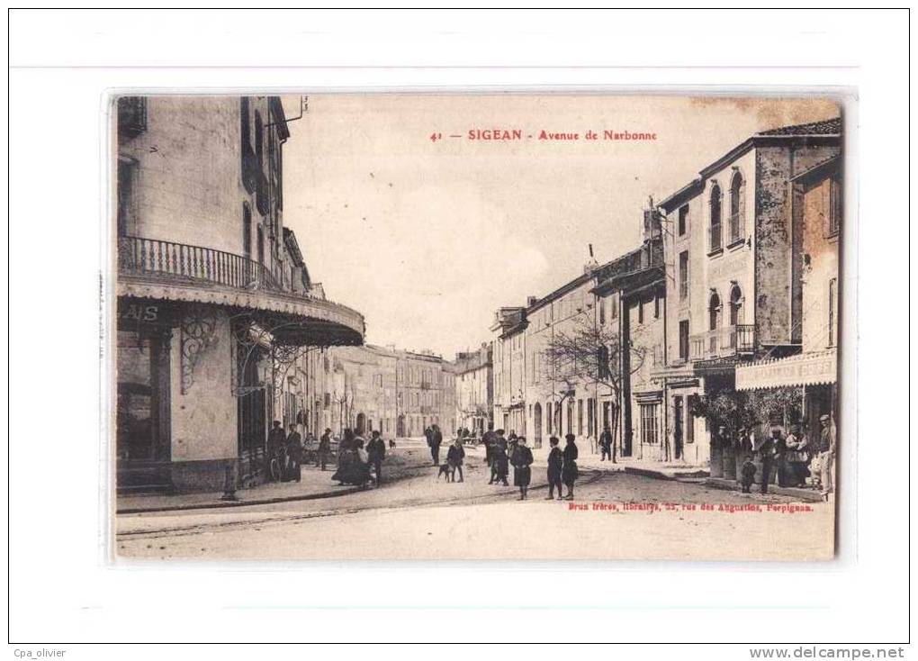 11 SIGEAN Avenue de Narbonne, animée, ed Brun 41, 191?