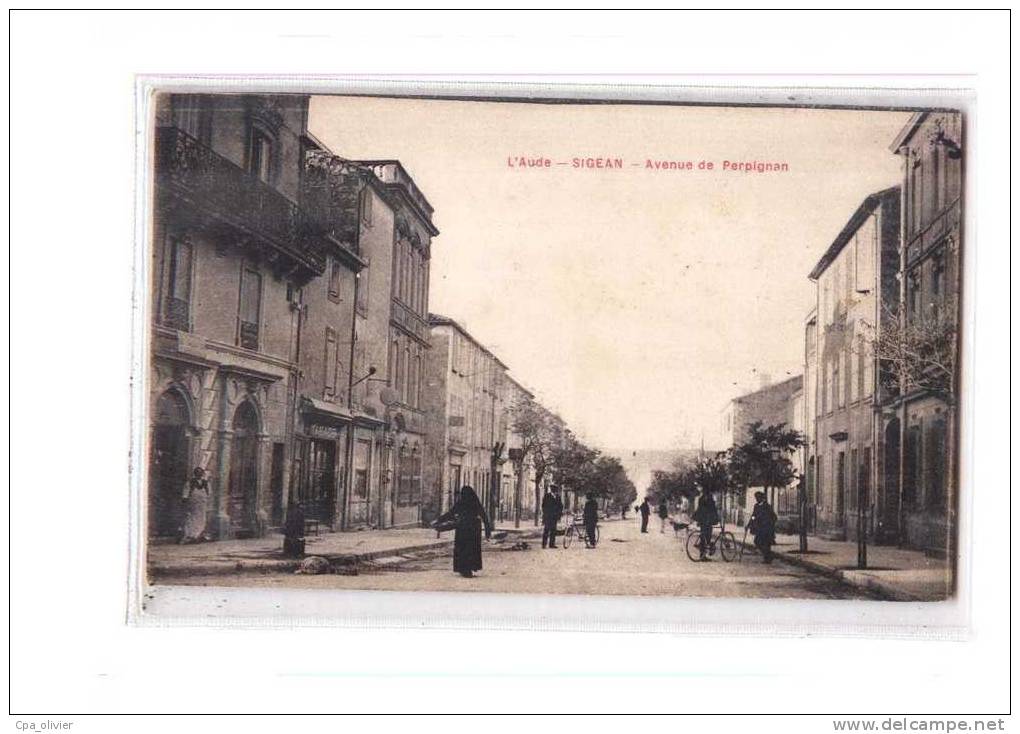 11 SIGEAN Avenue de Perpignan, animée, ed ?, Aude, 192?