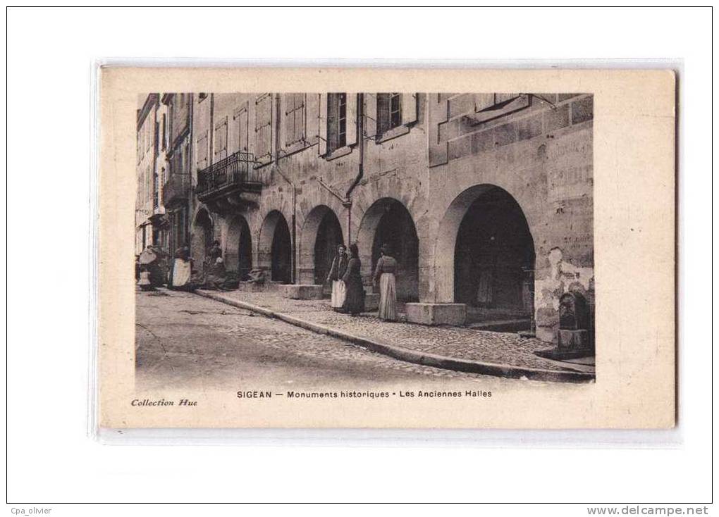 11 SIGEAN Halles, Anciennes Halles, Monument Historique, animée, ed Hue, 190?