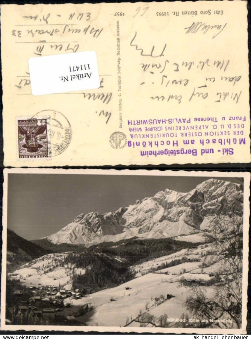 111471,Mühlbach am Hochkönig Winteransicht 1930