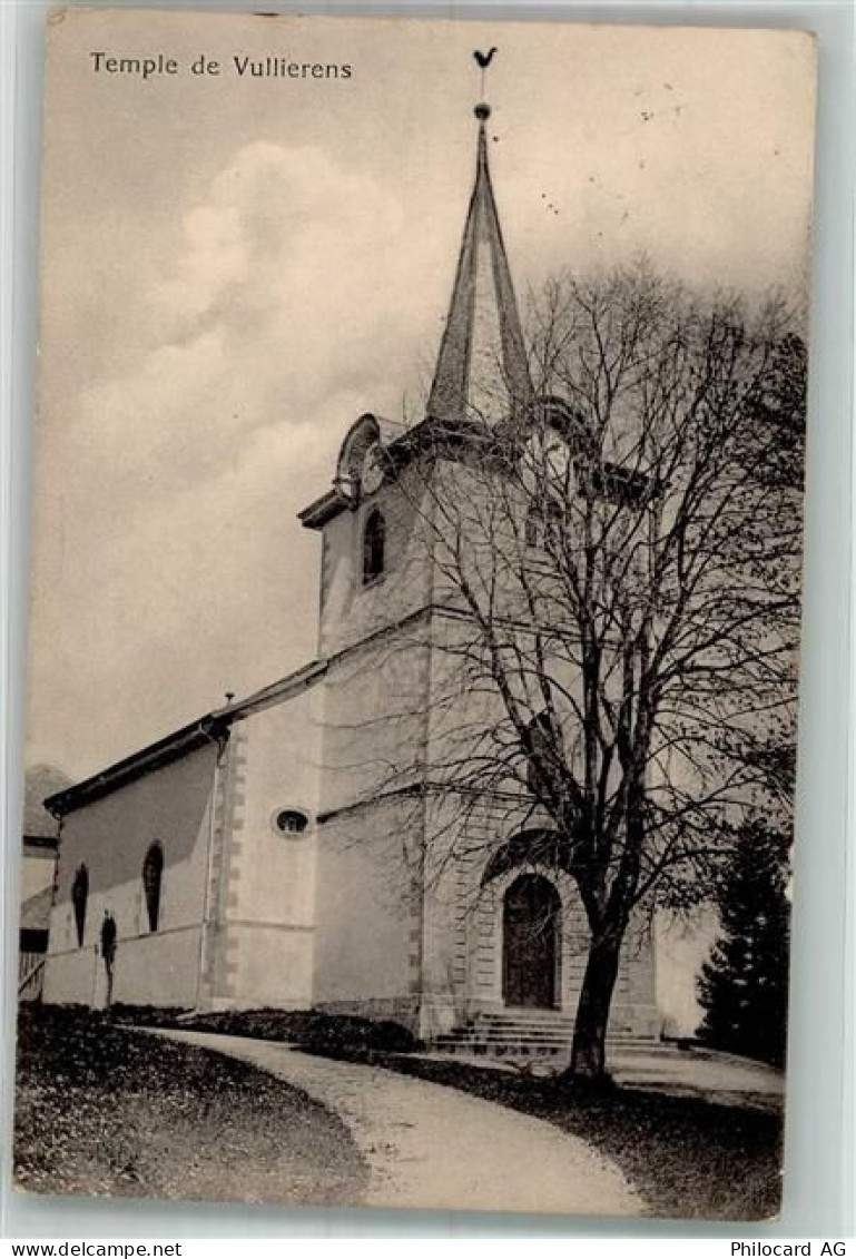 1115 Vullierens 1918 Foto AK Kirche - 38186556