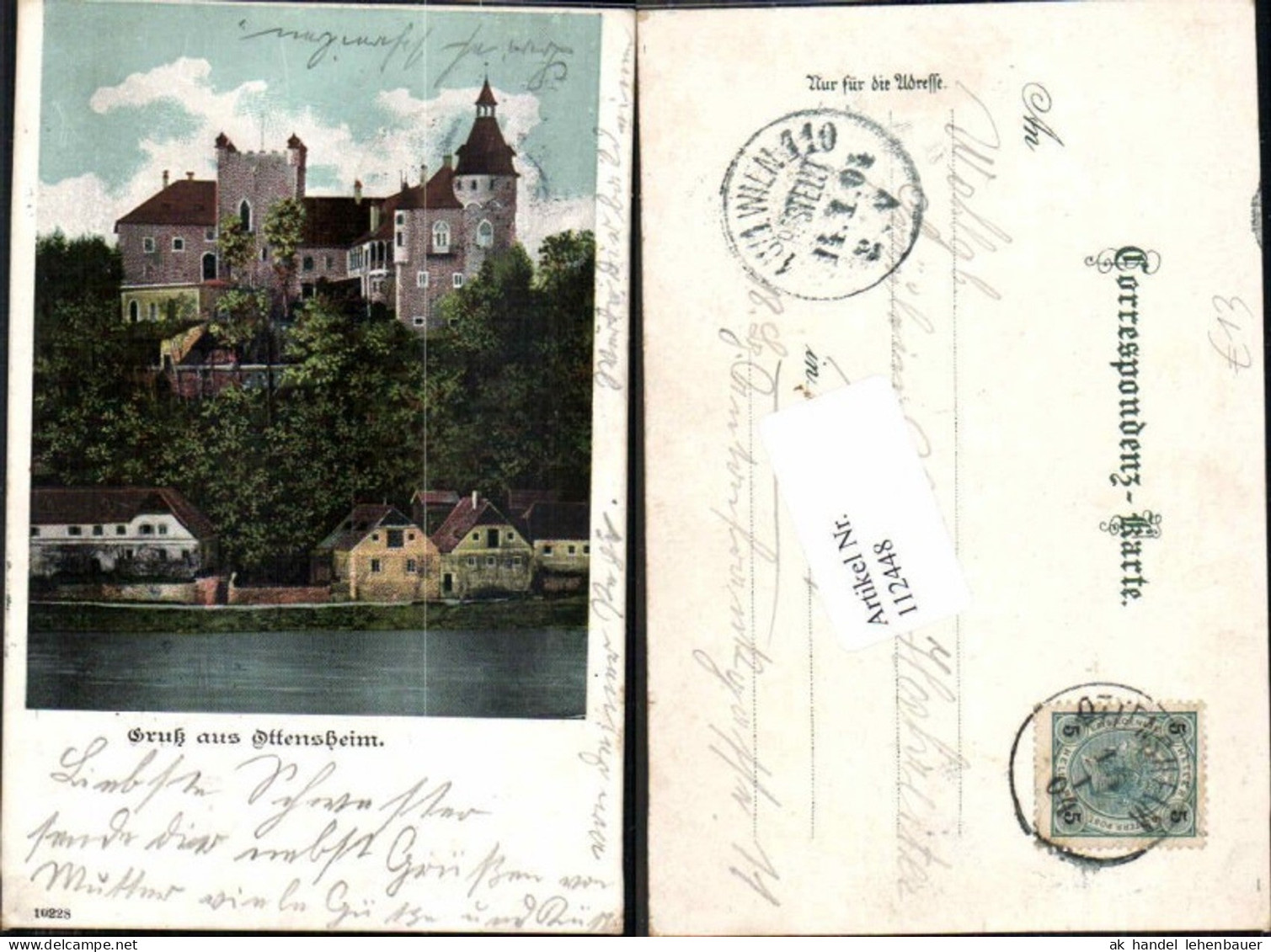 112448,Gruss aus Ottensheim bei Urfahr Linz 1900