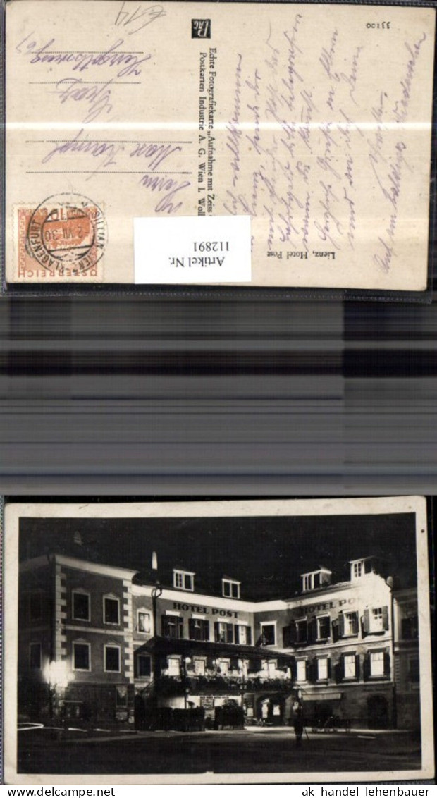 112891,Lienz Hotel Post Nacht Front 1930 Bezirk Lienz