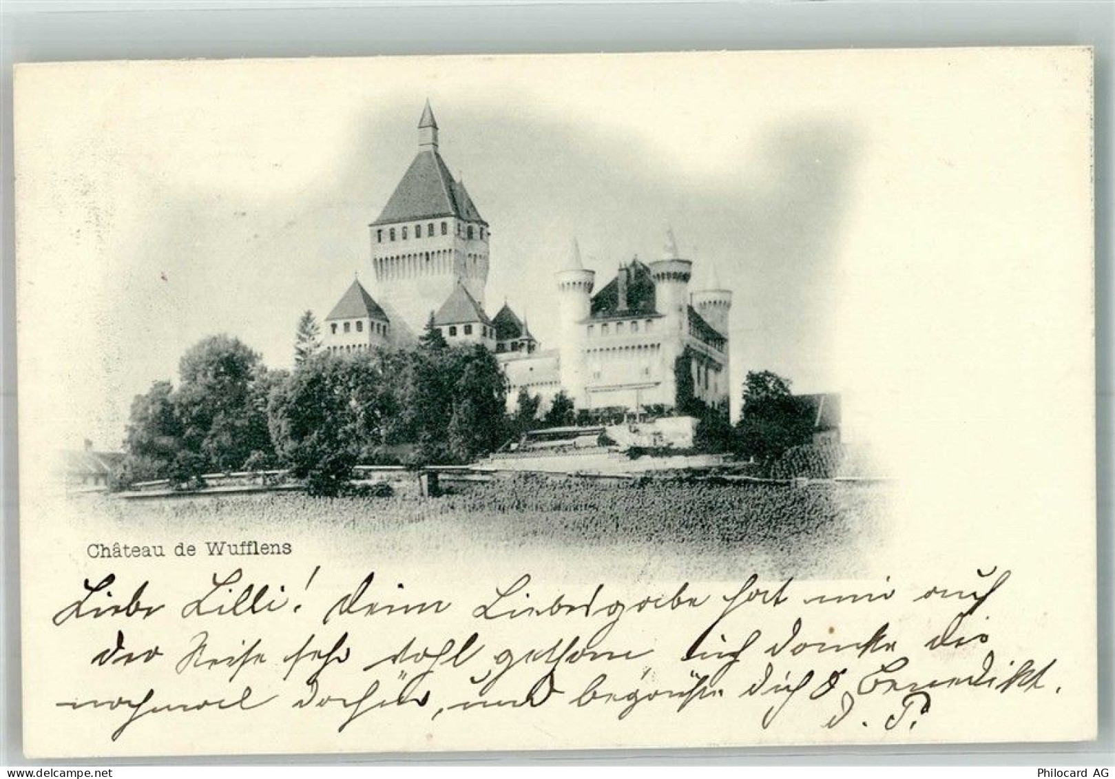 1134 Vufflens-le-Château 1898 Foto AK Schloss Vufflens Adelskorresponden... - 10753585