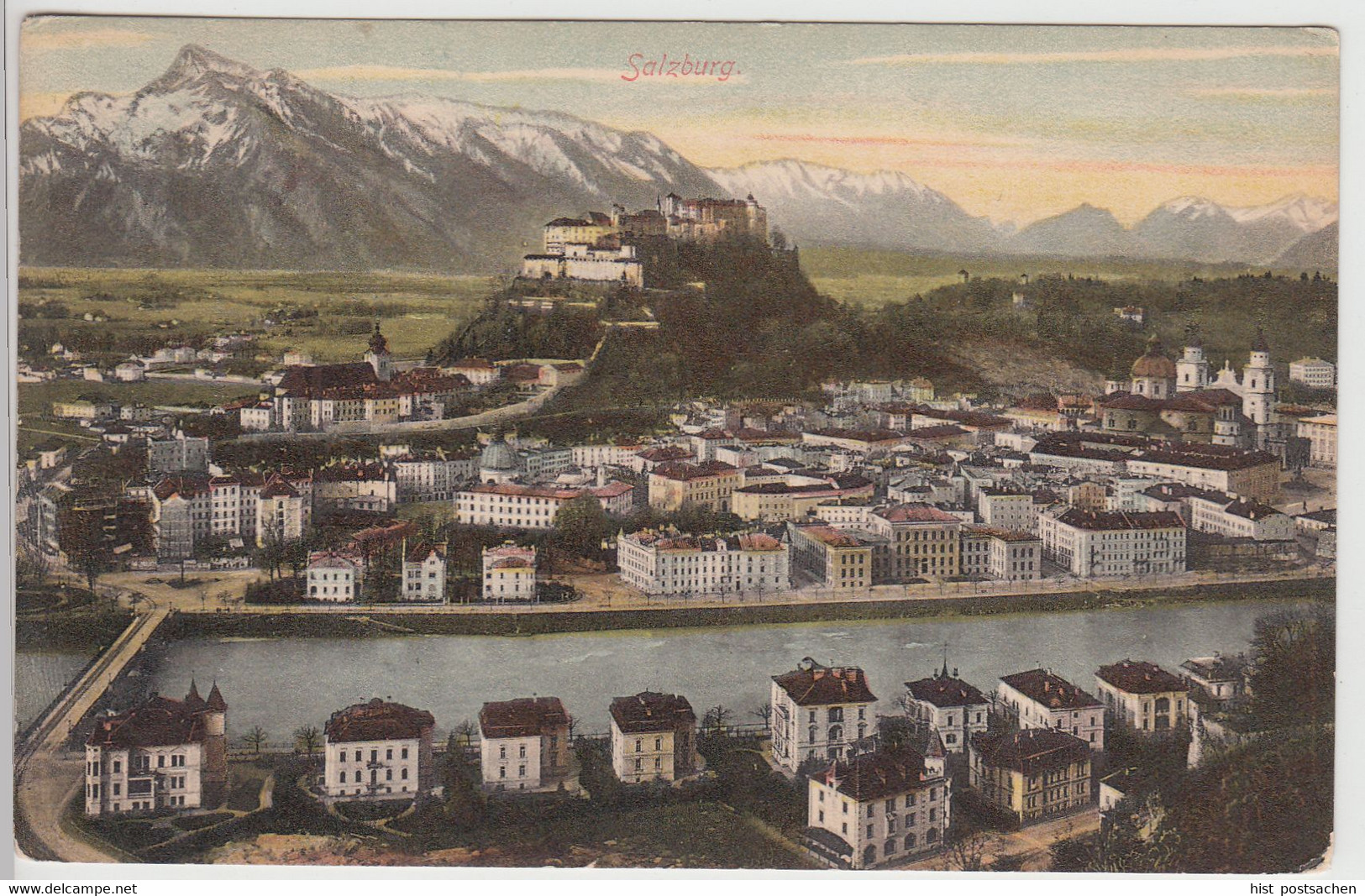 (114087) AK Salzburg, Stadt mit Festung Hohensalzburg, um 1906