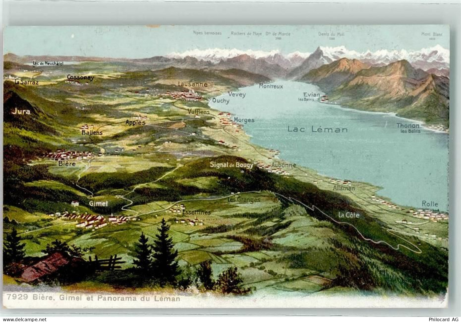 1145 Bière - Vogelschau Lac Leman Gimel - 10599376