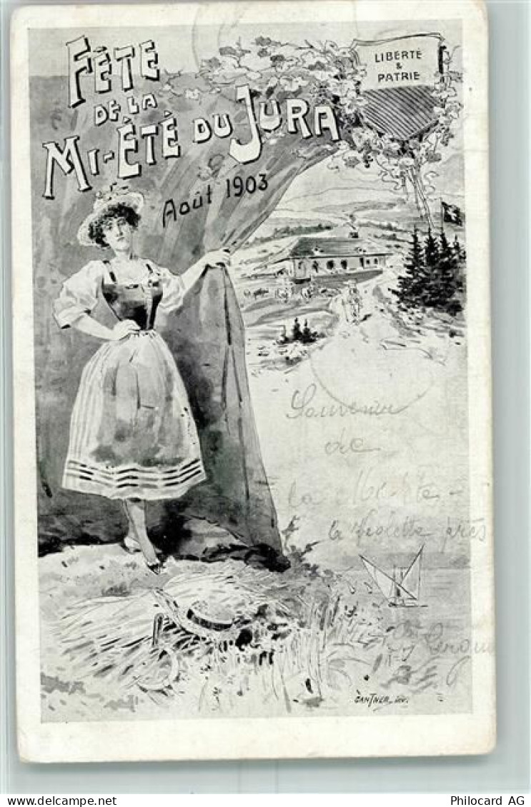1173 Féchy 1903 - Féte de la Mi-Éte du Jura Ort lt. Stempel - 13159039
