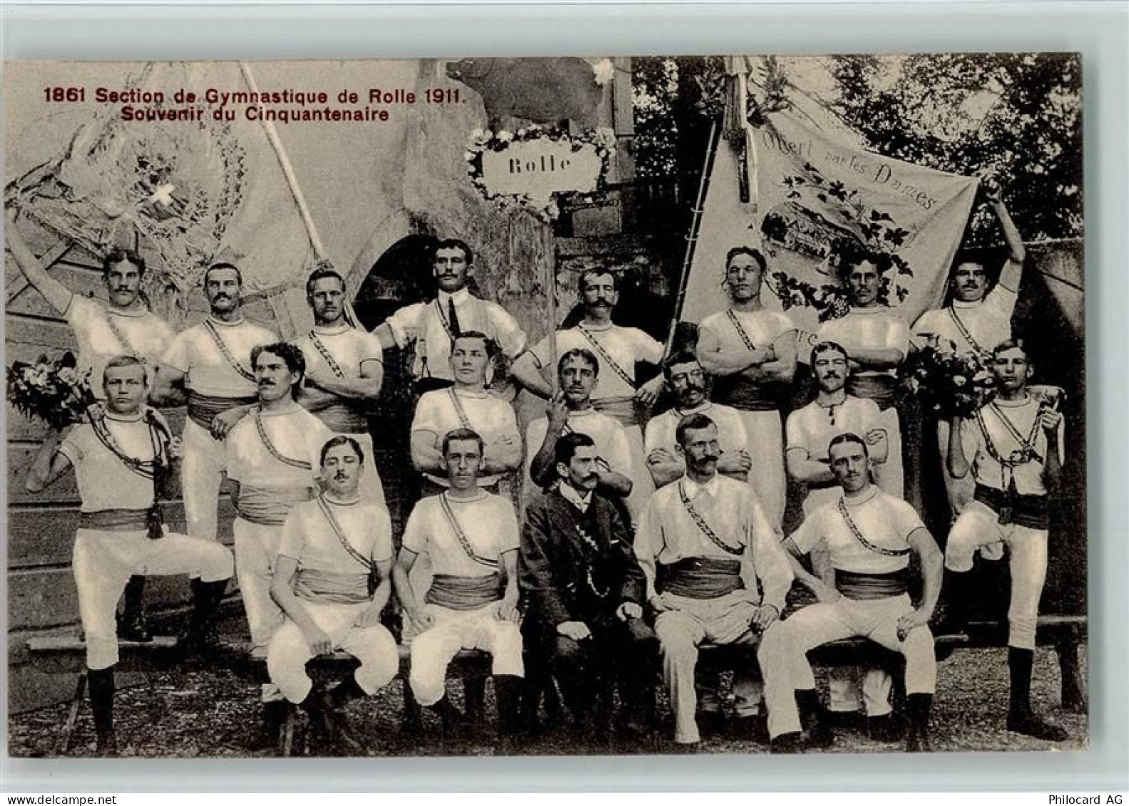 1180 Rolle - Turnen - Section Gymnastique de Rolle 1911 und Fahne - 13213860
