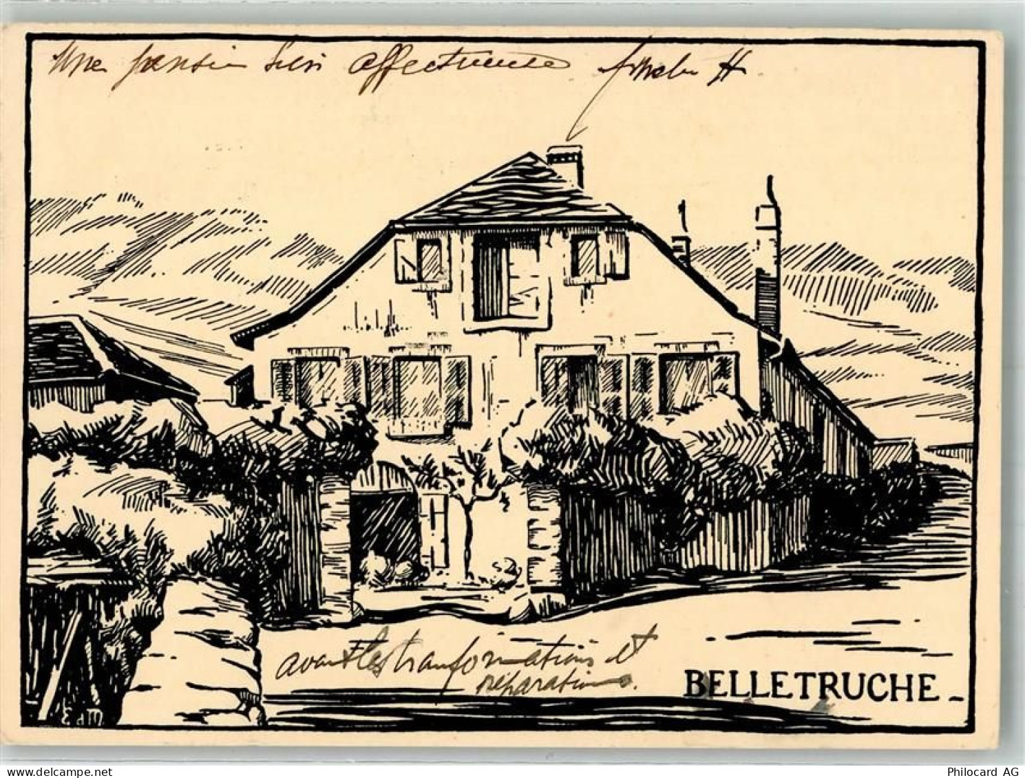 1185 Mont-sur-Rolle 1934 AK handgemalt Weingut Belletruche - 14000763