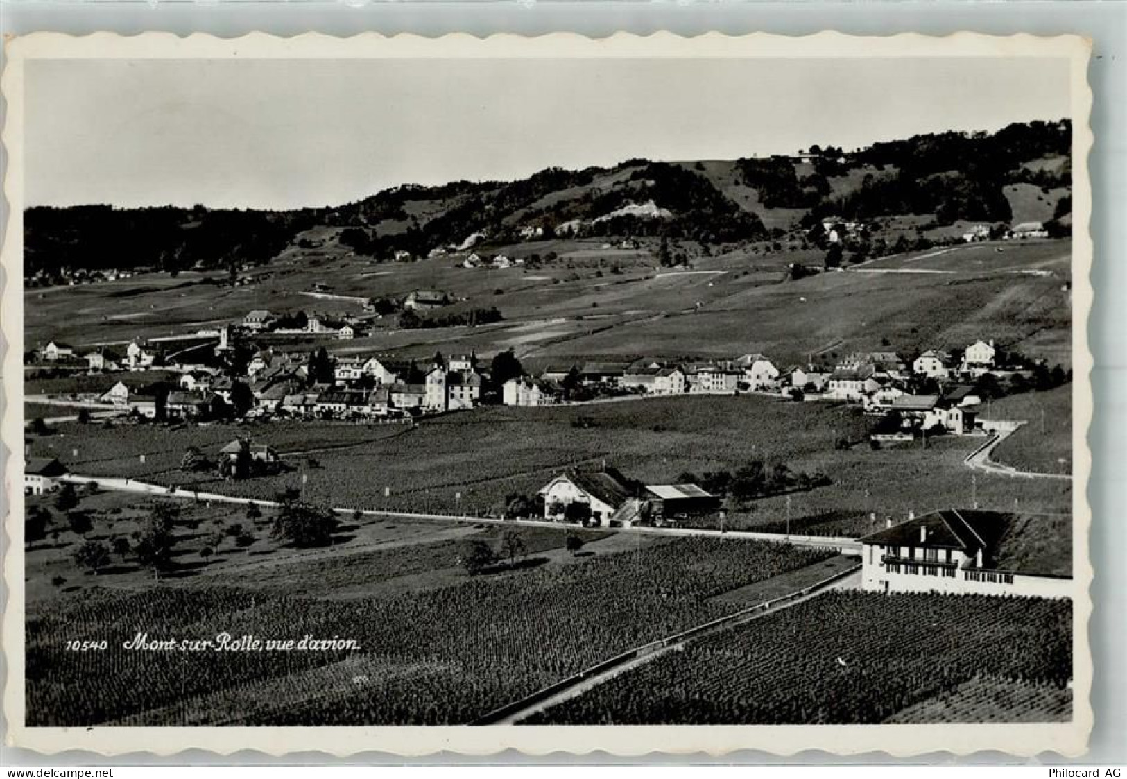 1185 Mont-sur-Rolle 1954 Foto AK Fliegeraufnahme - 38193936