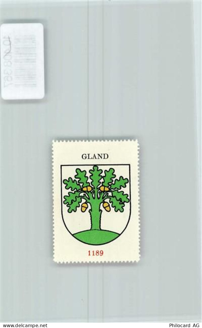 1196 Gland - Vignette Wappen Kaffee Hag ca 1920-1940 Eiche - 10408367