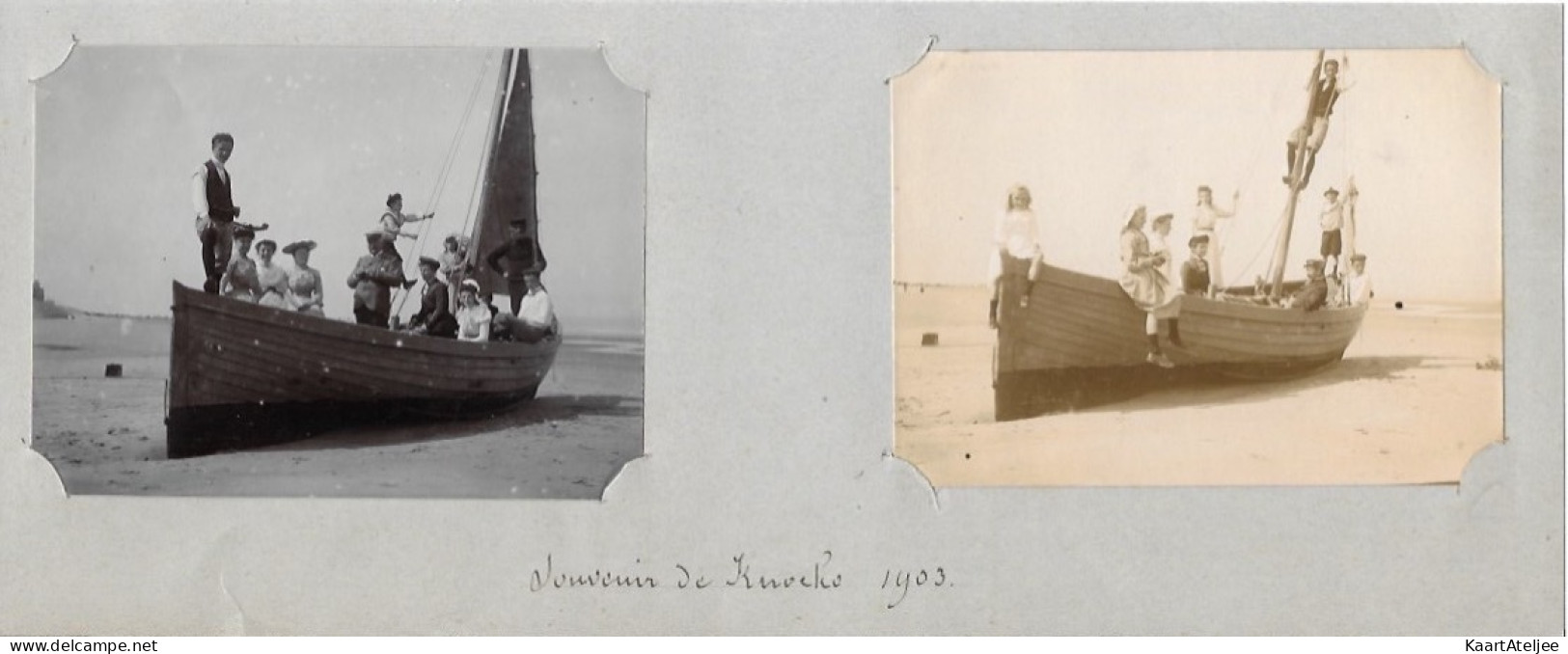 12 Albumine foto's - Souvenir de Knokke 1903.