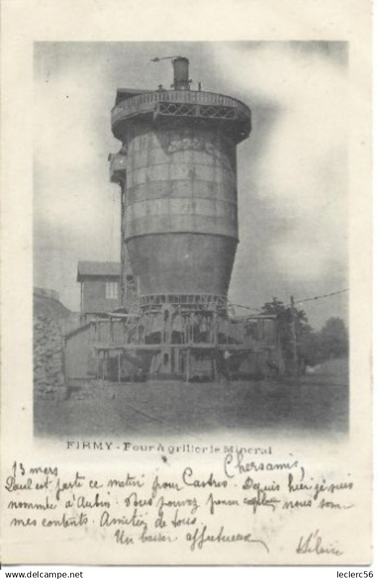 12 FIRMY FIRMI FOUR A GRILLER LE MINERAI 1903 CPA 2 SCANS