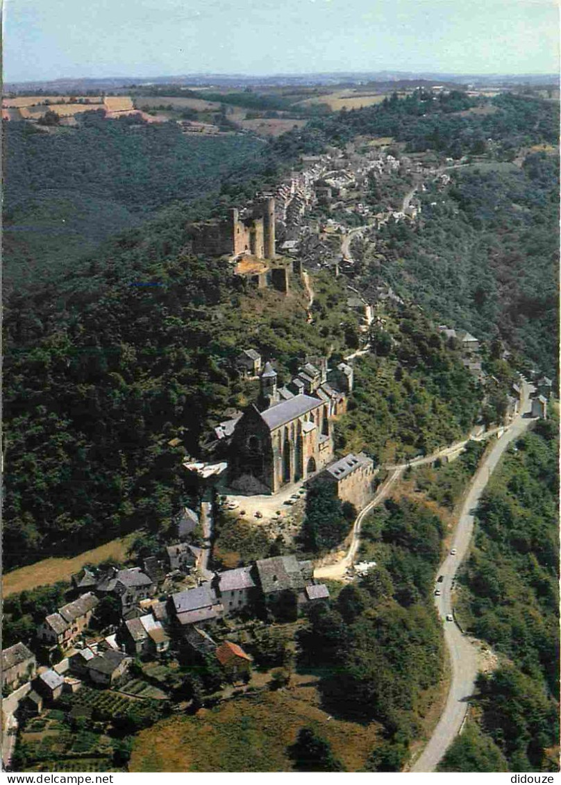 12 - Najac - En avion au dessus de Najac - Vue Générale aérienne - CPM - Voir Scans Recto-Verso