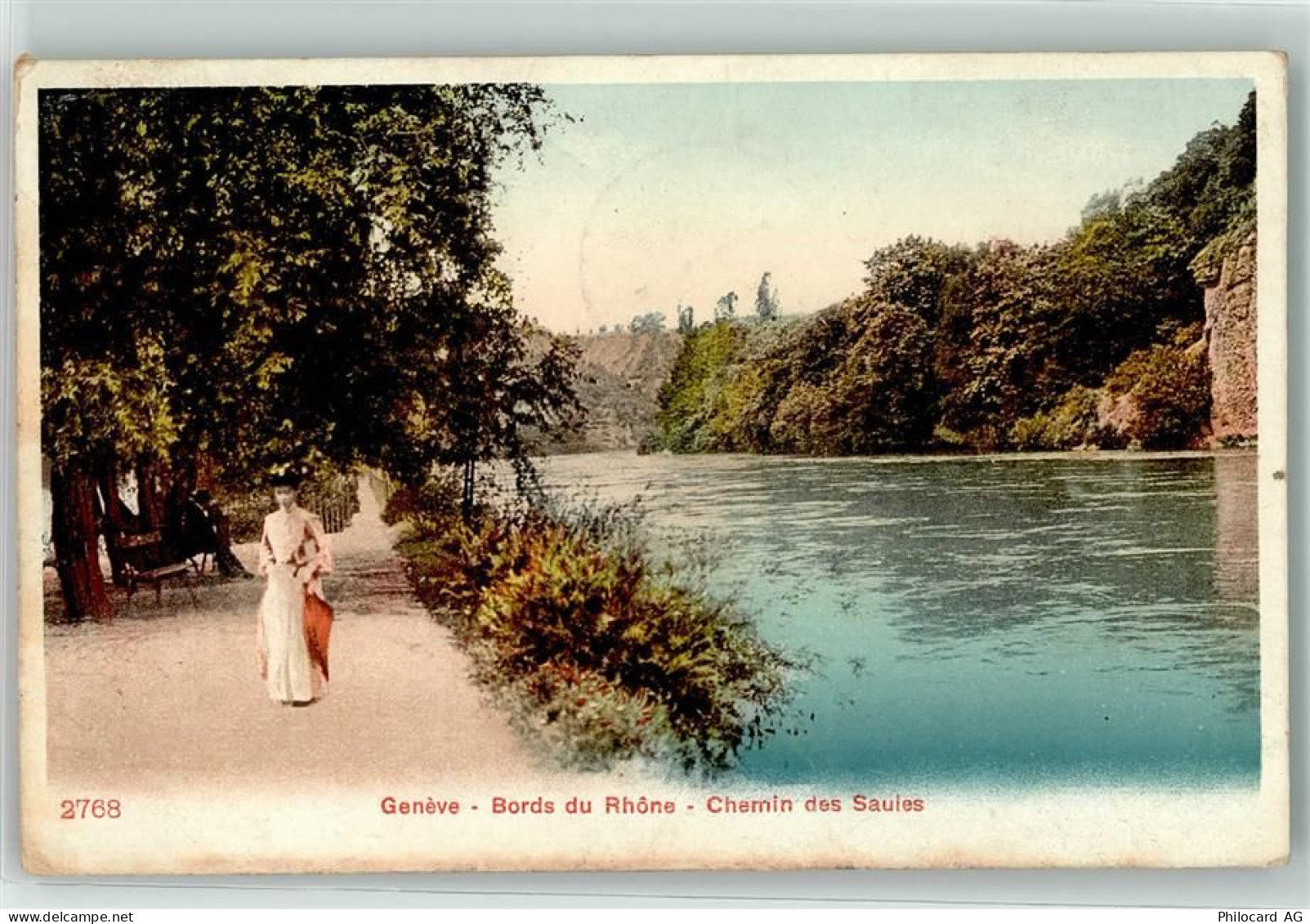 1200 Genève Genf 1909 - Bords du Rhone Chemin des Saules - 39405485