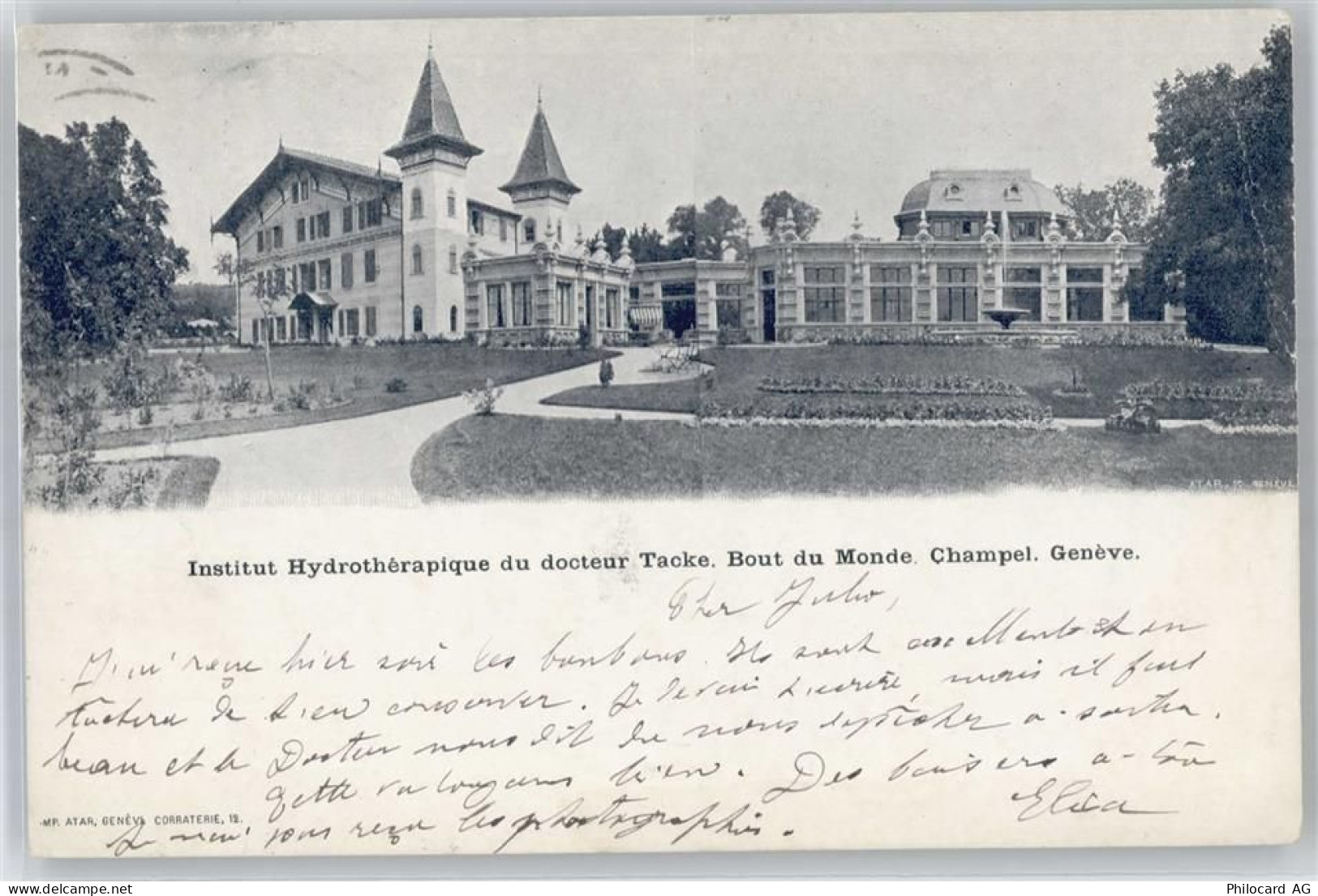 1200 Genève Genf - Institut Hydrotherapique - 50894203