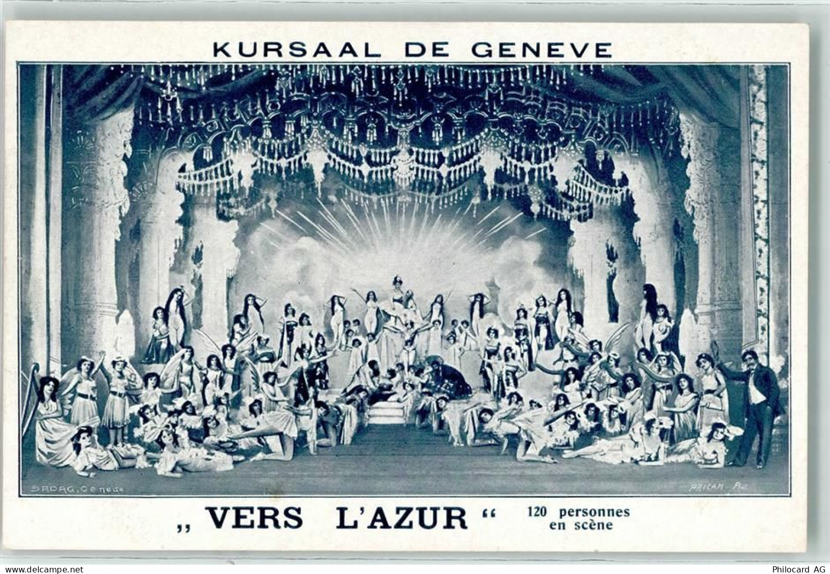 1200 Genève Genf Künstlerkarte Kursaal vers l`Azur 120 personnes en scen... - 13904073
