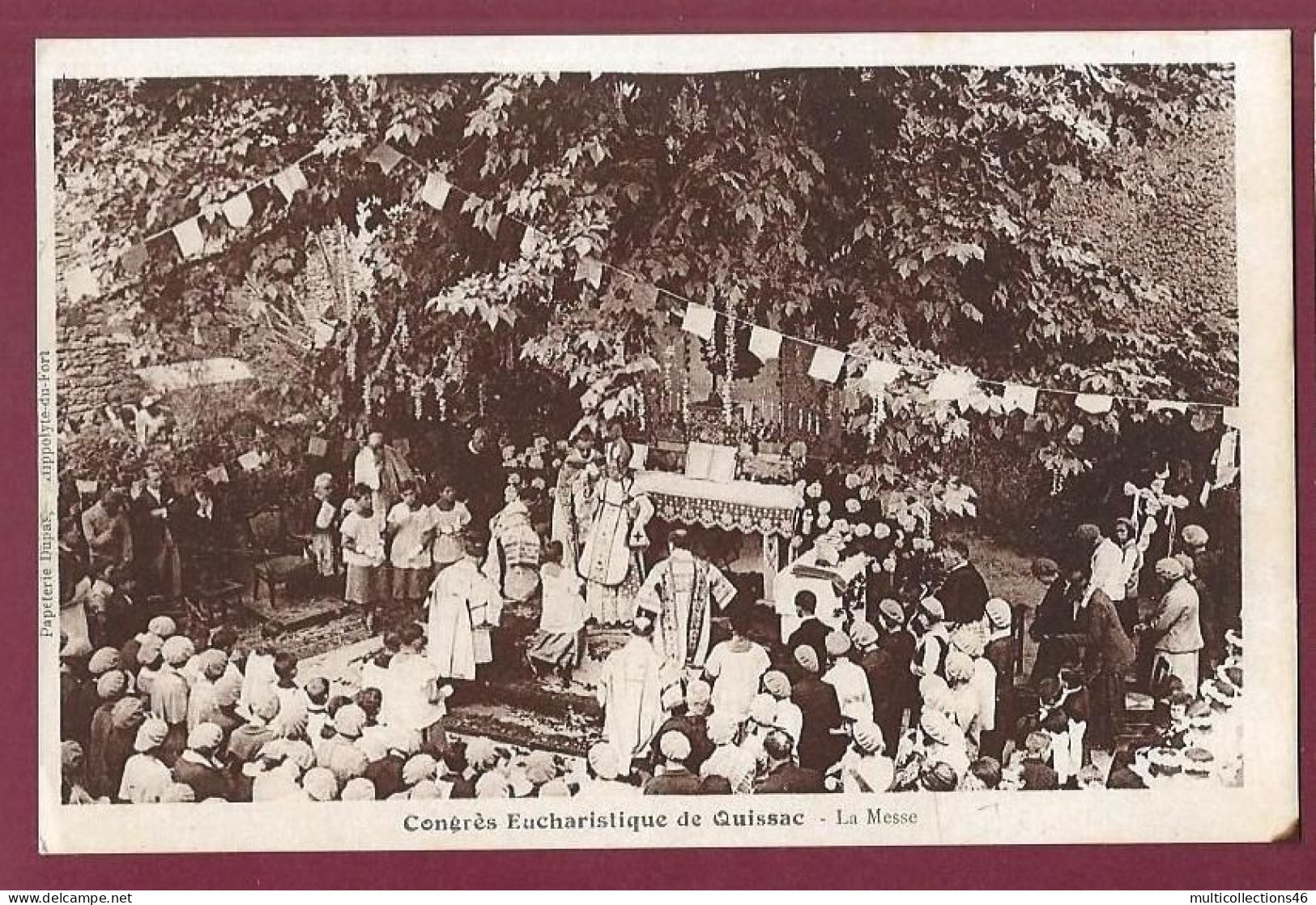 121225C - 30 GARD - QUISSAC congrès eucharistique de Quissac la messe