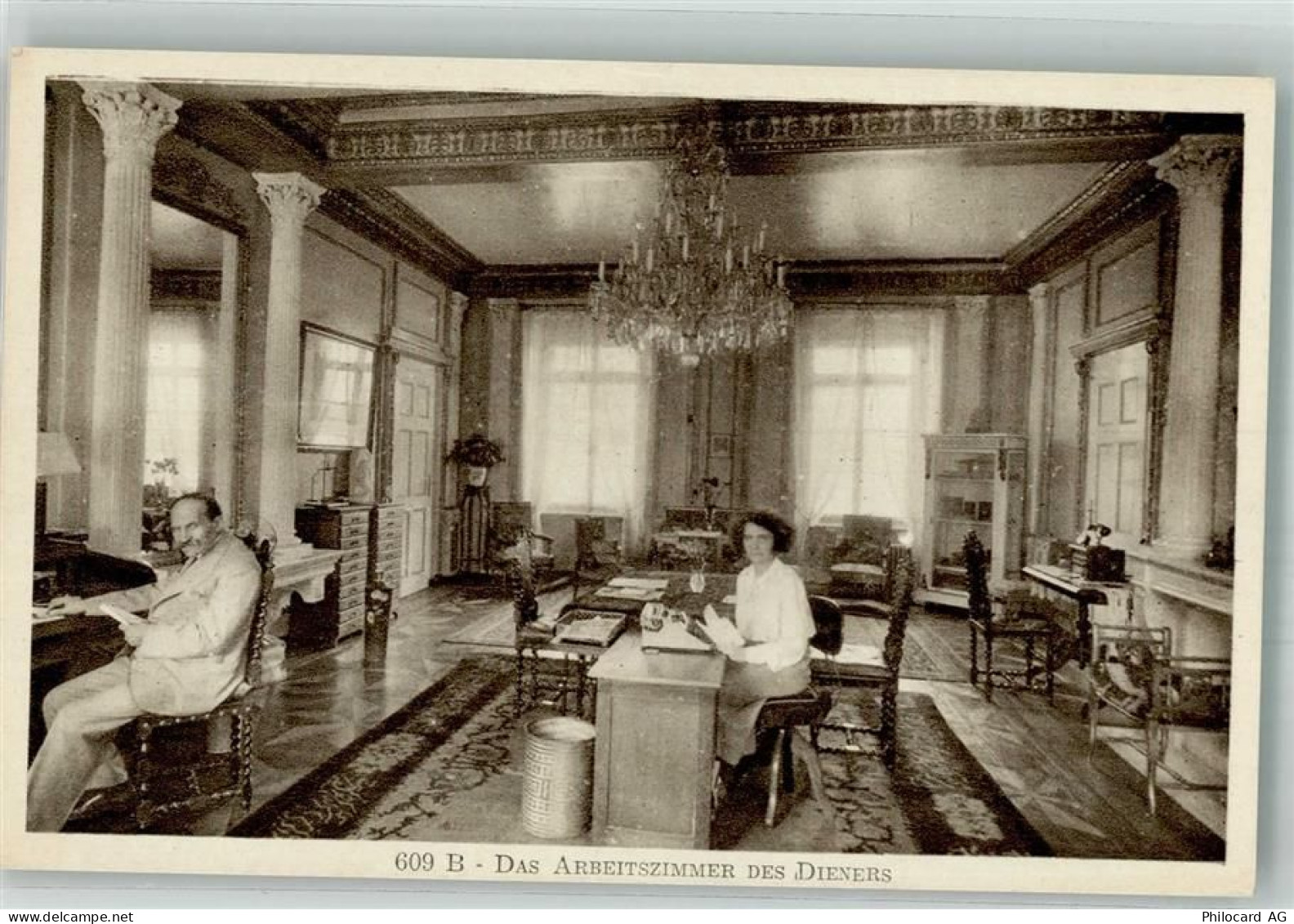 1236 Cartigny Foto AK Schloss Cartigny Arbeitszimmer des Dieners - 10742383