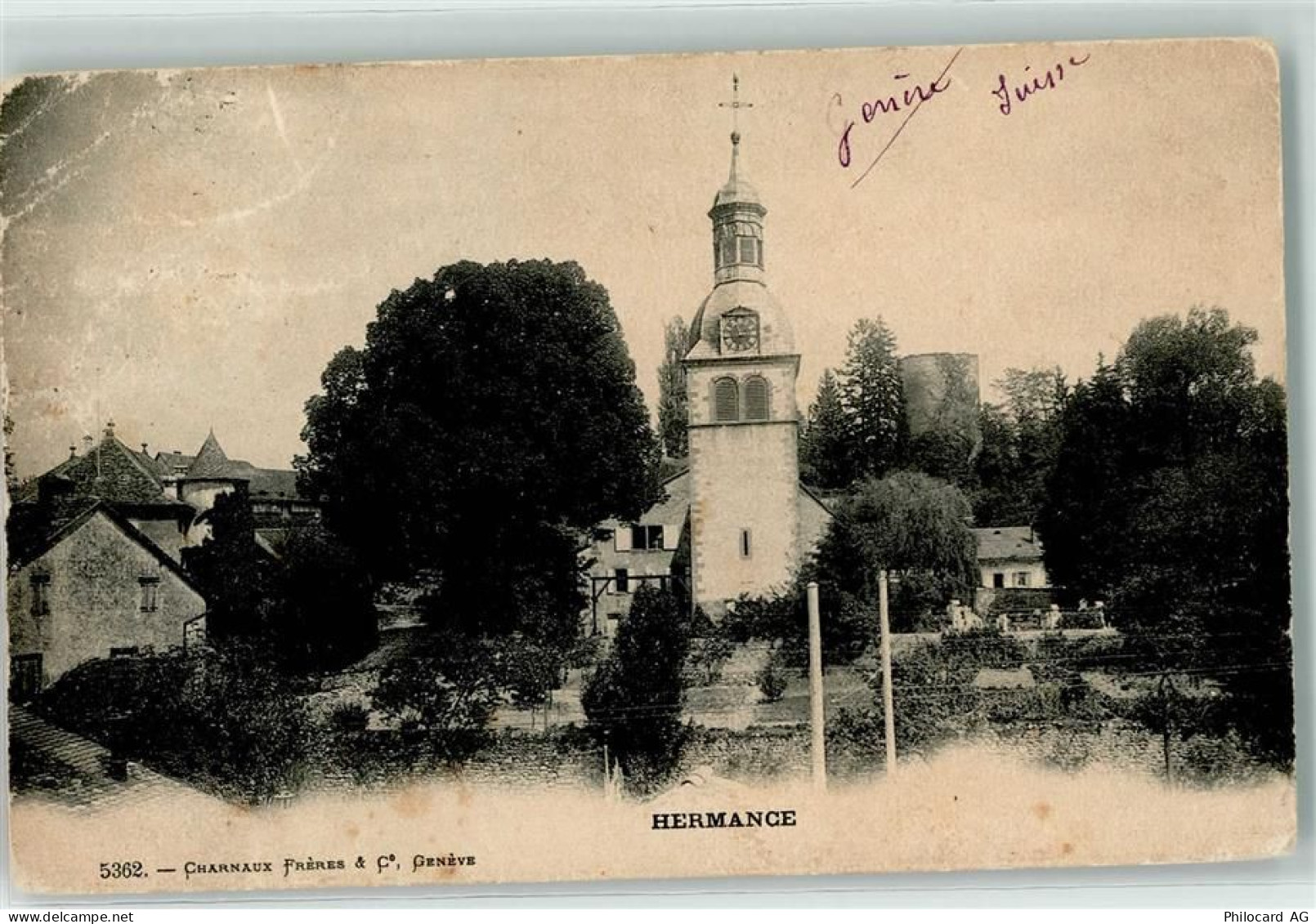 1248 Hermance 1904 Gebrauchsspuren Kath. Kirche - 10598362