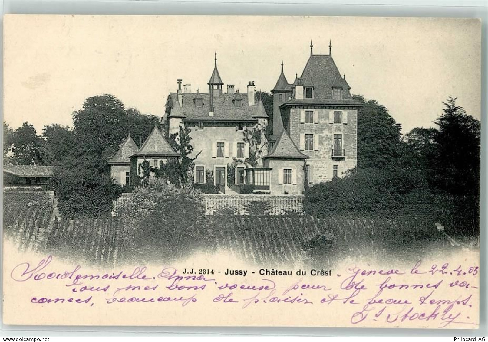 1254 Jussy 1903 - Chateau du Crest - 10588149