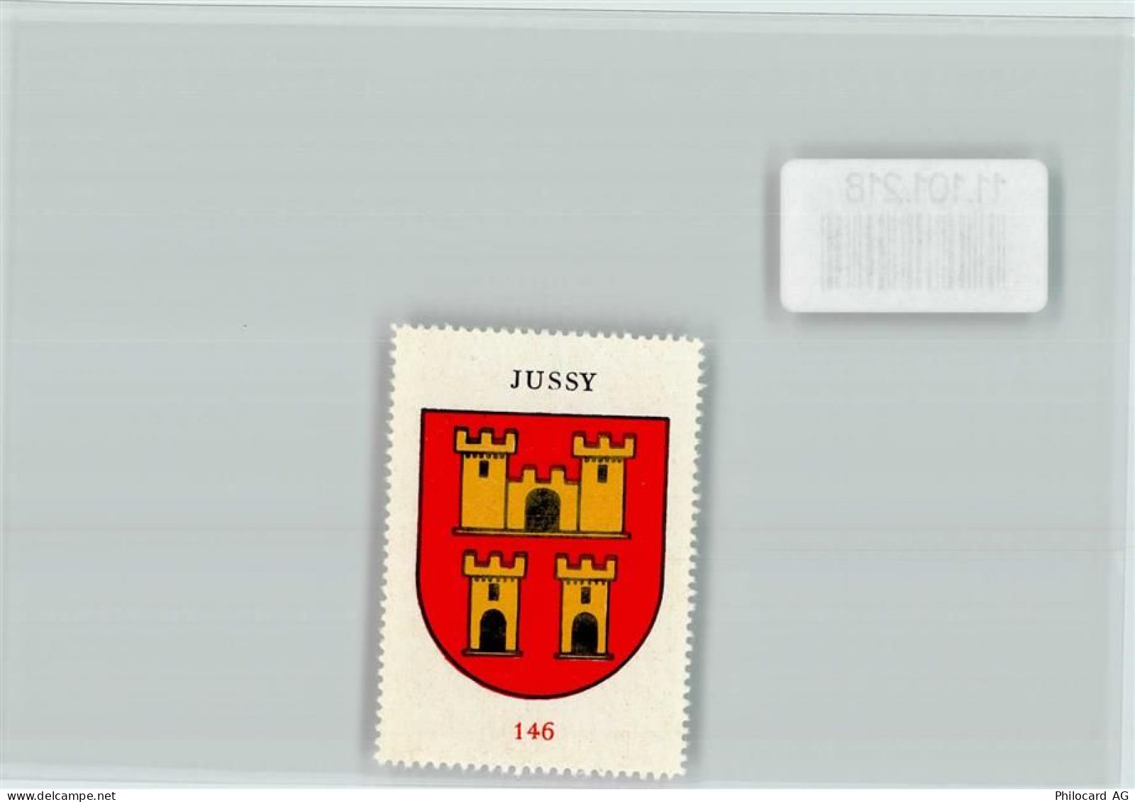 1254 Jussy Monniaz - Vignette Wappen Kaffee Hag ca 1920-1940 Jussy - 11101218