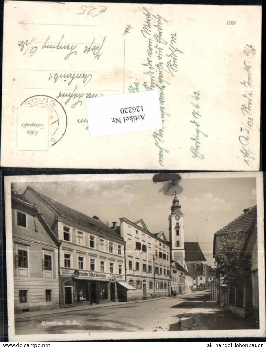 126220,Eferding Strassenpartie Uhrmacher Gustav Stadelmann 1940