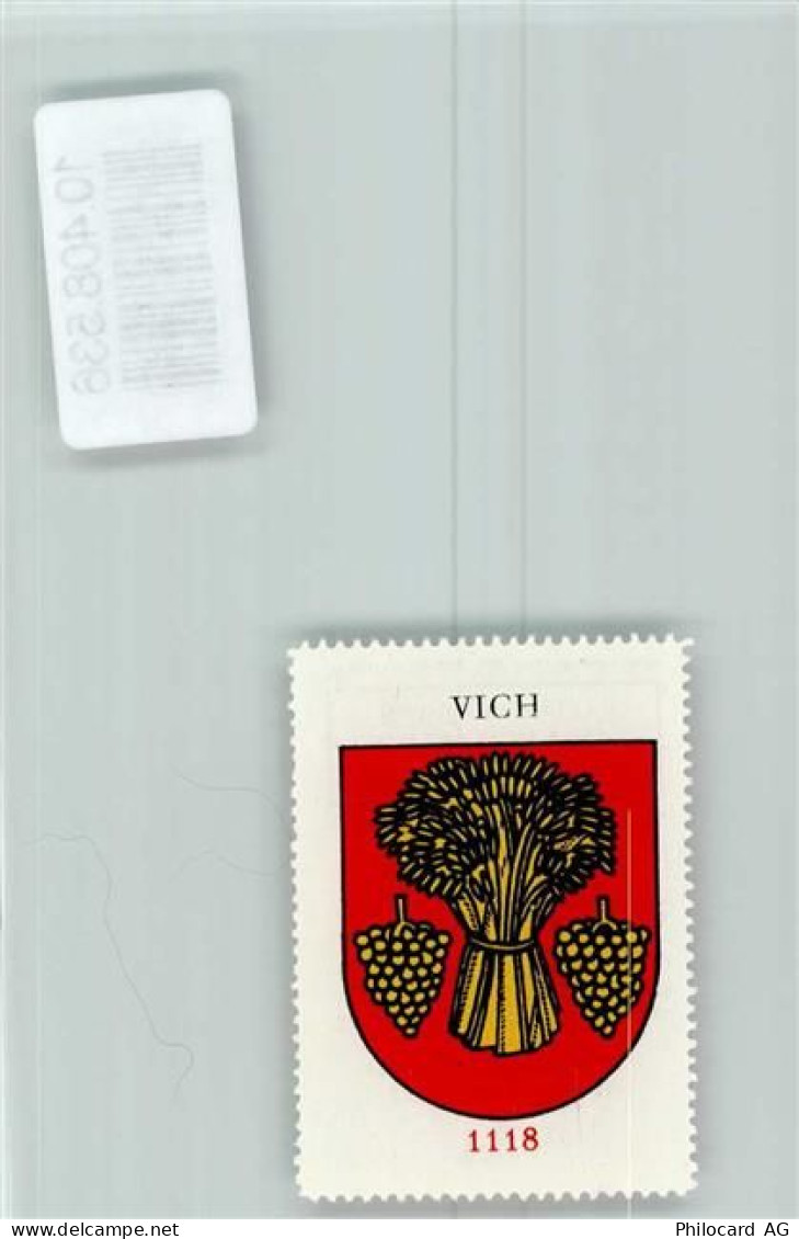 1267 Vich - Vignette Wappen Kaffee Hag ca 1920-1940 Garbe Trauben - 10408536
