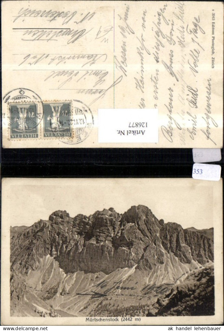 126877,Mürtschenstock Bergansicht 1920 Fronalpstock Netstal Wees Kt. Glarus