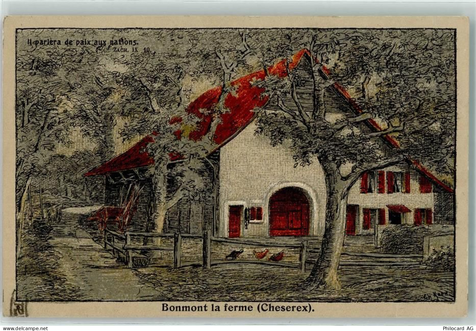 1275 Chéserex 1917 Gebrauchsspuren Bonmont la ferme - 39377456