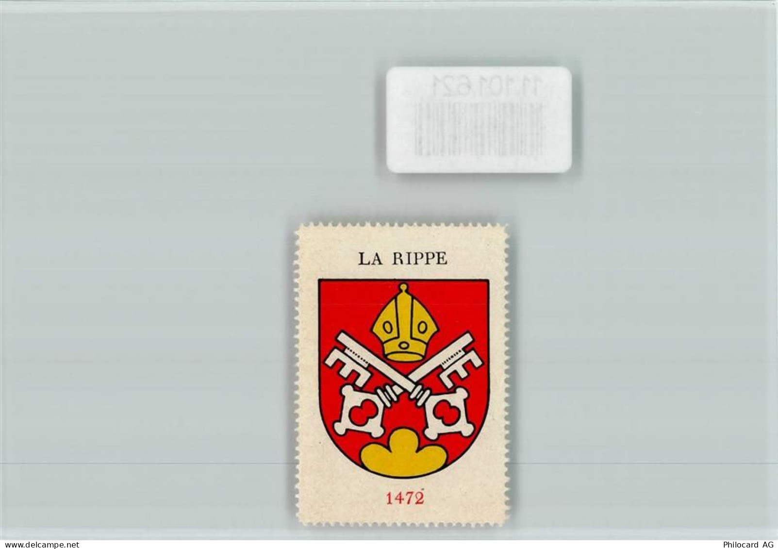 1278 La Rippe - Schlüssel Tiara Vignette Wappen Kaffee Hag ca 1920-1940... - 11101621