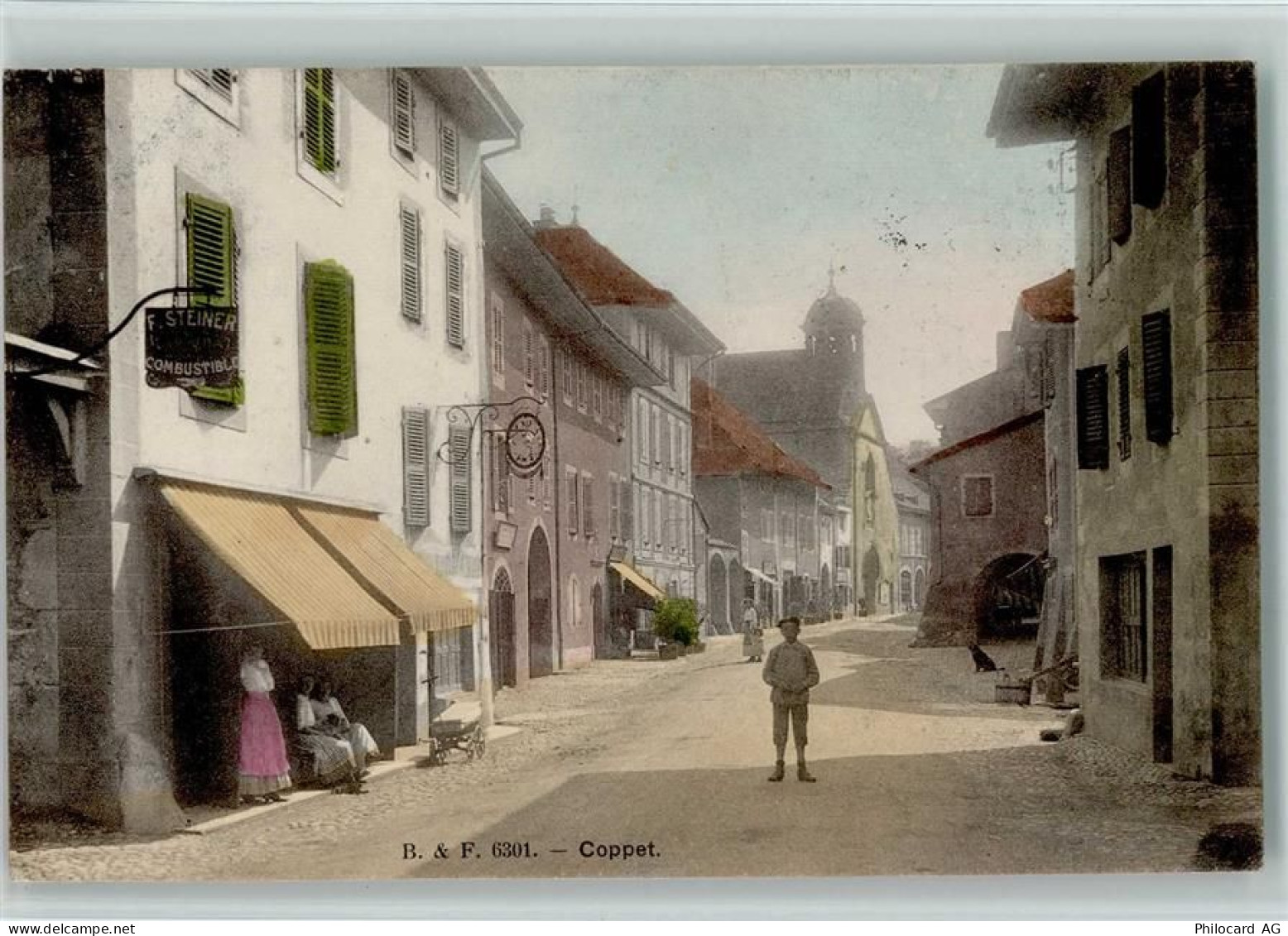 1296 Coppet 1917 - Straßenpatie AK - 13213967
