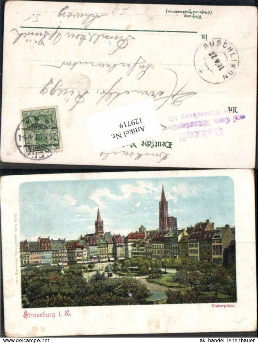 129719,Strasburg Strassbourg im Elsass Kleberplatz