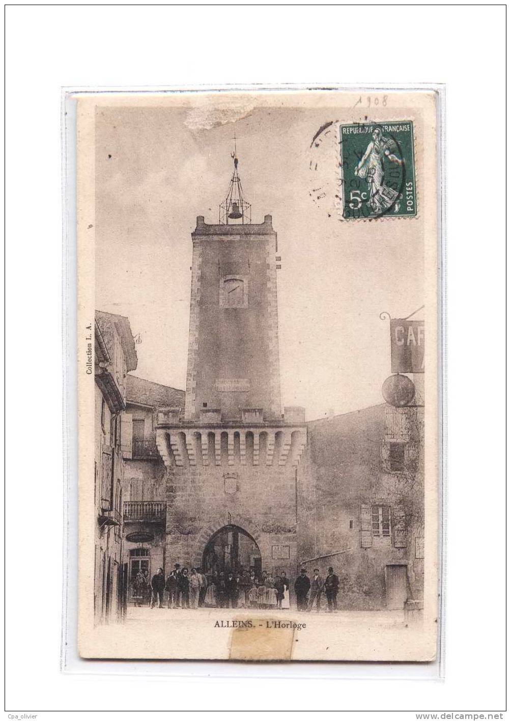 13 ALLEINS Horloge, animée, ed LA, 1908 *** ETAT ***