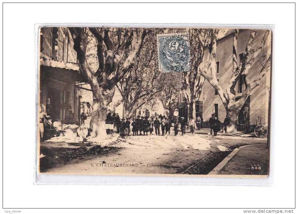 13 CHATEAURENARD Cours Carnot, animée, ed BF 8, 1904