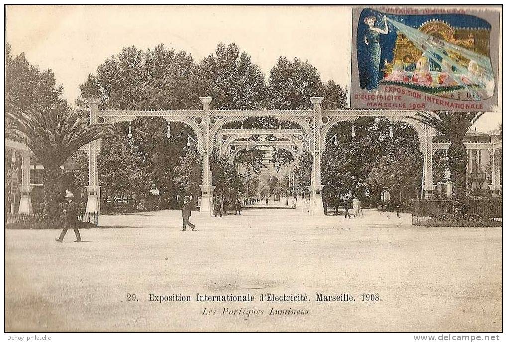13/  EXPOSITION INTERNATIONALE D'ELECTRICITE MARSEILLE 1908