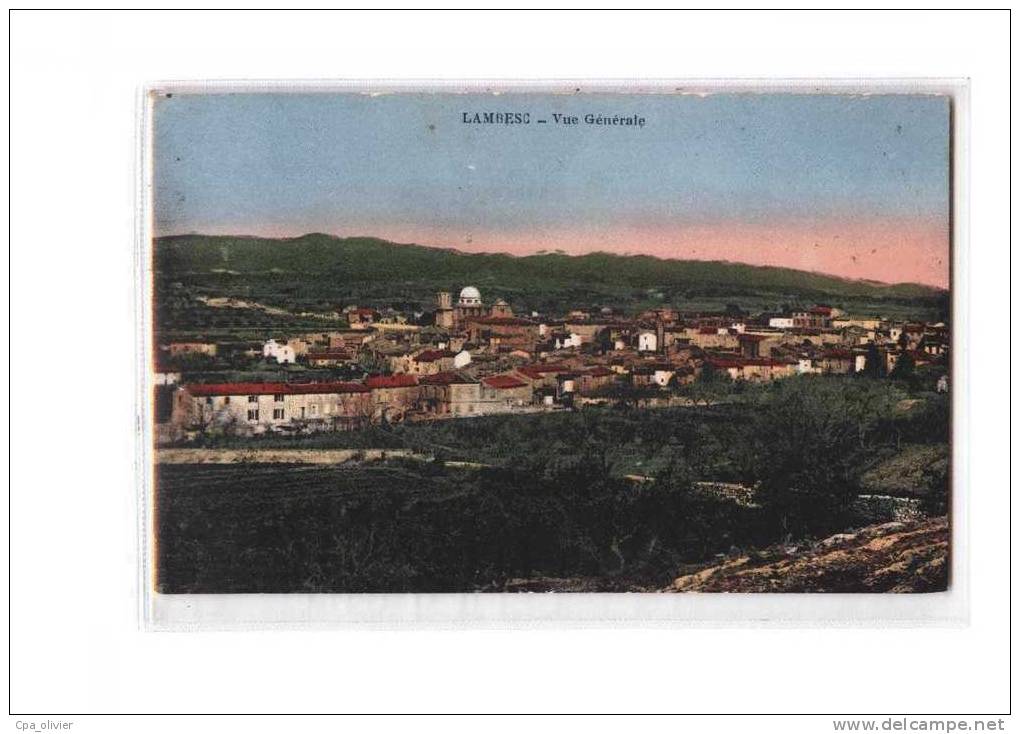 13 LAMBESC Vue Générale, colorisée, ed Michel, 192?