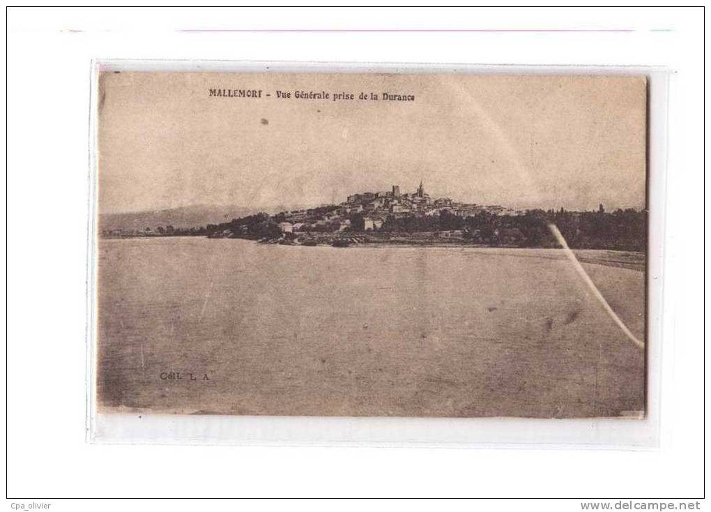 13 MALLEMORT Vue Générale, prise de la Durance, ed LA, 1918