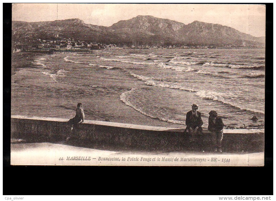 13 MARSEILLE Bonneveine, Vue Générale, Pointe Rouge, Massif de Marseilleveyre, animée, ed BR 44, 192?