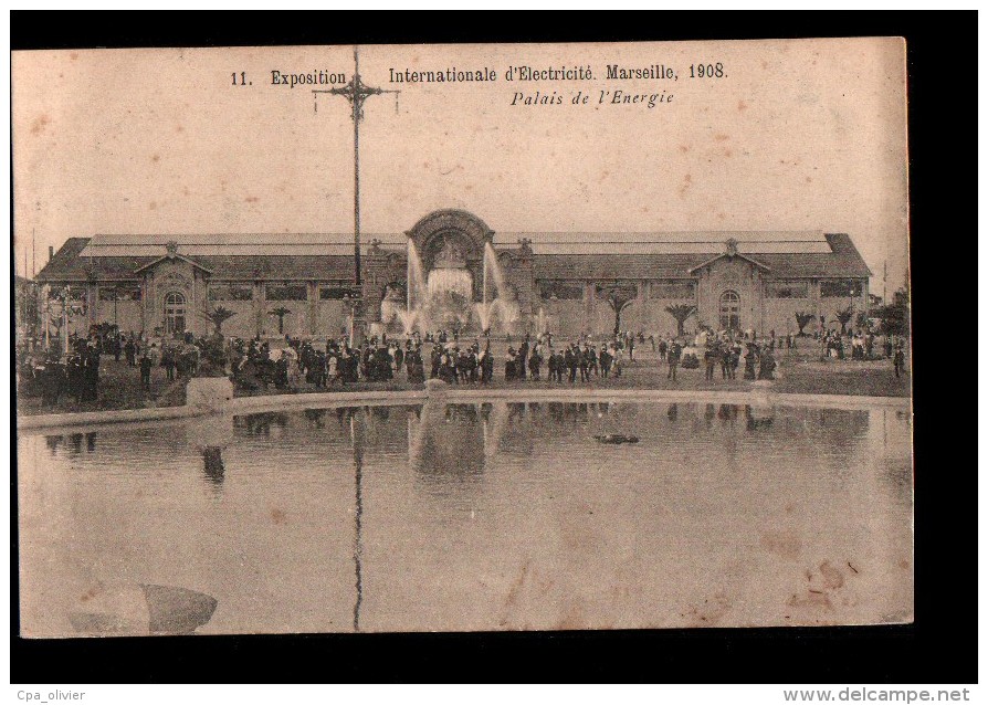 13 MARSEILLE Exposition Internationale d' Electricité 1908, Palais de l'Energie, ed Baudouin 11, 190?