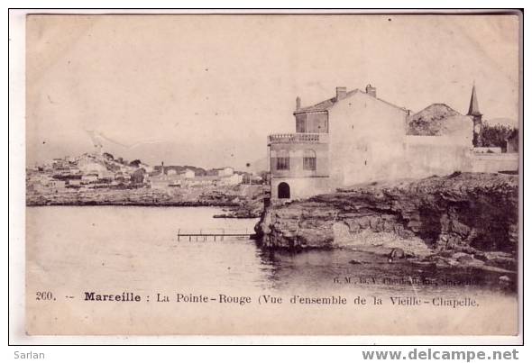 13 , MARSEILLE , La pointe rouge , Vue d'ensemble de la vieille chapelle