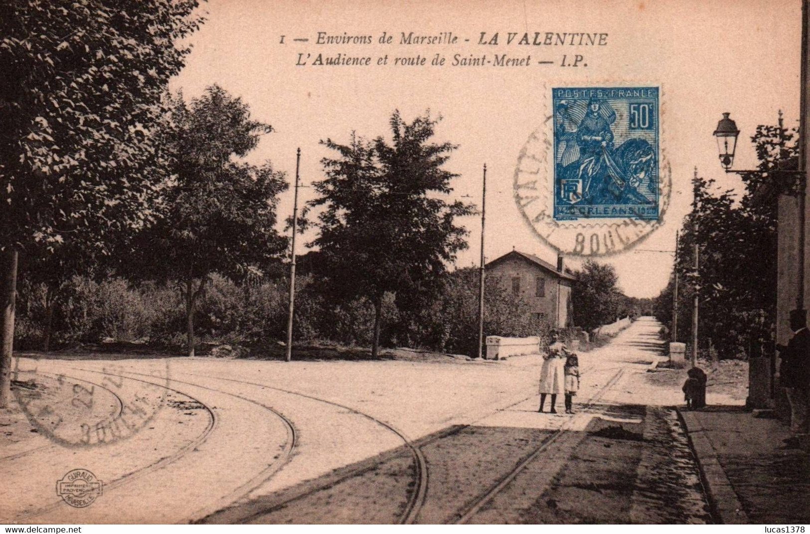 13 / MARSEILLE / LA VALENTINE / L AUDIENCE ET ROUTE DE SAINT MENET / RARE CARTE IP 1
