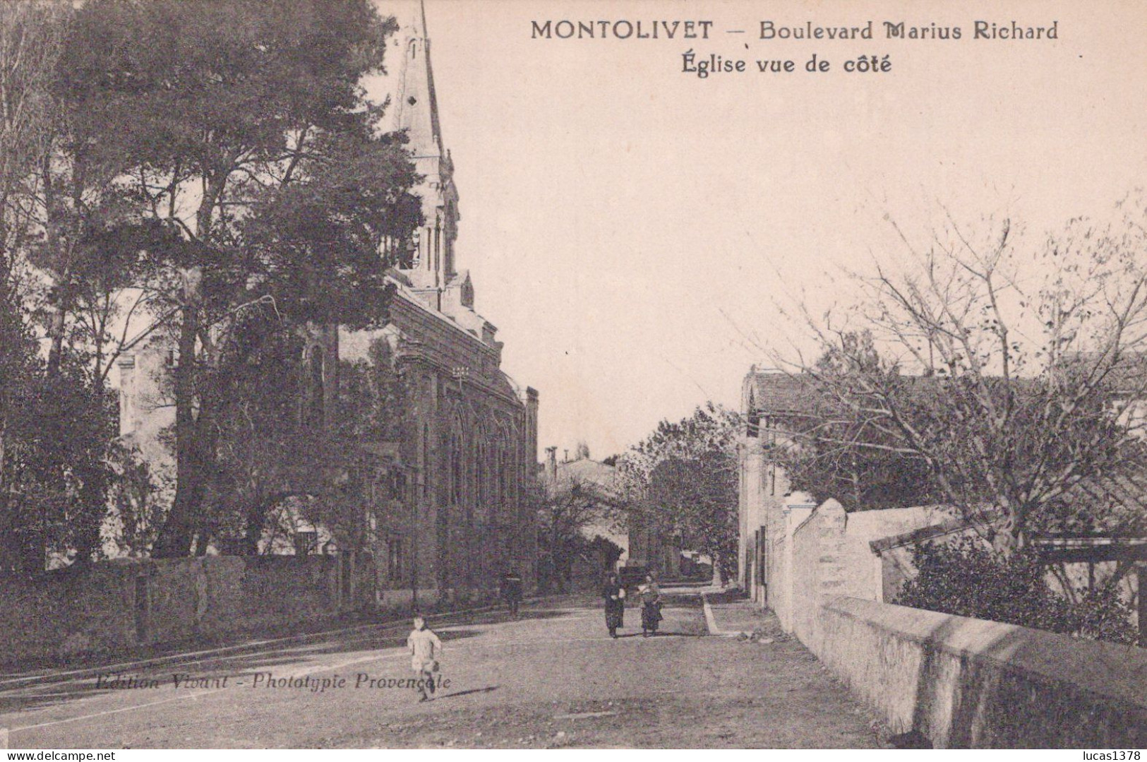 13 / MARSEILLE / MONTOLIVET / BOULEVARD MARIUS RICHARD / EGLISE VUE DE COTE