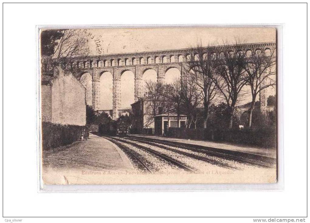 13 ROQUEFAVOUR Gare, Intérieur, Pont, Viaduc, Train Vapeur, ed ?, 1909